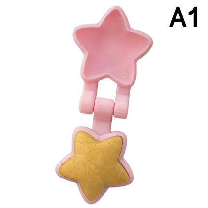 1Pcs 3D Sun Star Bear Cake  Mold 3D Printed Cake Cutter And Pusher Non-stick Doughnut Muffin Cups Cake Baking Tools