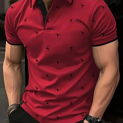 Summer Men's Golf Silhouette Pattern Polo Short Sleeve Polo Shirt Collared Shirt Business Casual Outdoor 3D Print Geometric Polo