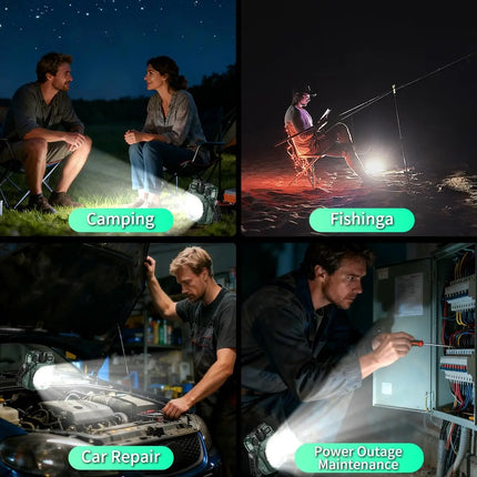 LED Work Light, Portable Work Light, Work Lights on Stand Rotatable Stand and Handle, Hook Design LED Flood Light for Workshop