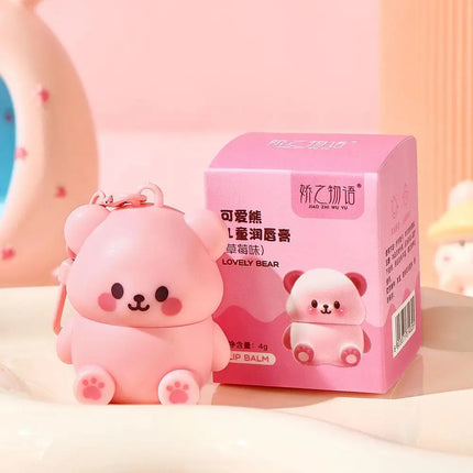 Moisturizing Kids Bear Lip Balm Gentle Repair For Chapped Lips Improves Chapping Lip skin Texture Prepares Makeup For Daily Care