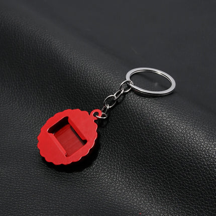 Game Series Red Letter Coke Bottle Cap Bottle Opener Multifunctional Pendant Keyring Men Women Backpack Jewelry Accessories