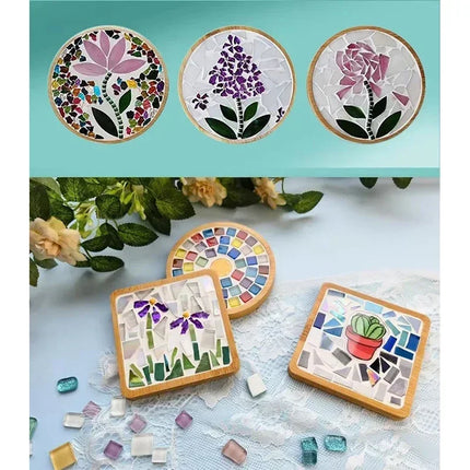 Mosaic Coaster DIY Kit Bamboo / Dessous-de-Verre Mosaïque DIY Bambou