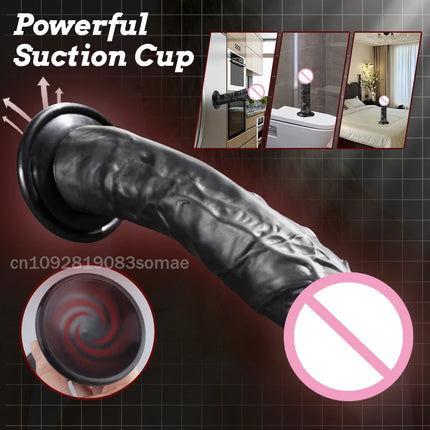 Realistic Dildo for Women Silicone Beginner G-spot Anal Stimulation Dildo with Strong Suction Cup for Adult Sex Toy Masturbator