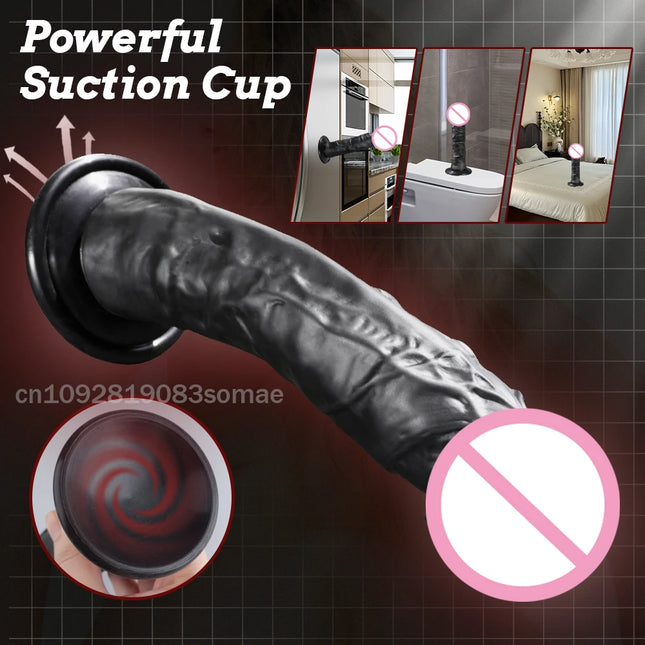 Realistic Dildo for Women Silicone Beginner G-spot Anal Stimulation Dildo with Strong Suction Cup for Adult Sex Toy Masturbator