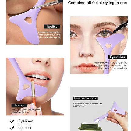 Reusable Silicone Eyeliner Stencils Soft Wing Tips Marscara Drawing Lipstick Wearing Aid Face Cream Mask Applicator Makeup Tool