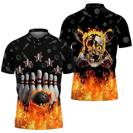 Bowling Game Jersey New Design Men Women Lapel Short Sleeve Polo Shirt Cool Graffiti Graphic Funny Personality Custom Top 2025