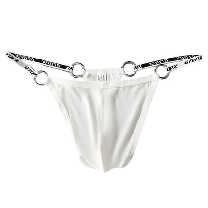 Men Sexy Briefs U-shaped Thongs G Strings Thongs Briefs Sheer Underwear Low Rise Pouch Breathable Underpants