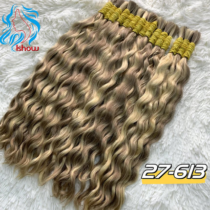 Deep Wave Hair Bulk For Boho Braids 100% Human Hair Extensions No Weft Pure Color Curly 12A Vietnamese Hair 30 inch Bundle