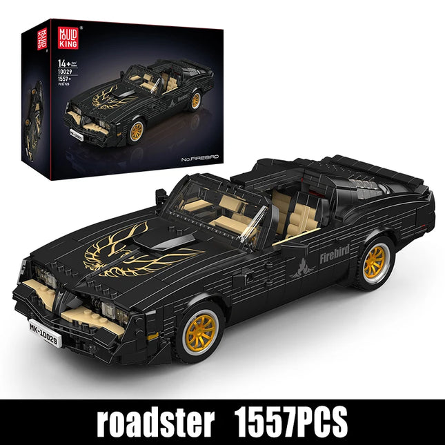 1557Pcs Technical Car Toys The Black Firebird Sport Racing Car Building Block Assembly Car Model Kids Christmas Gift Boys