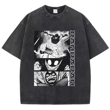Cotton Washed Dandadan Okarun T-shirt Men Japanese Anime T Shirt Cartoon High Quality Tshirt Aesthetic Fashion Tee Male