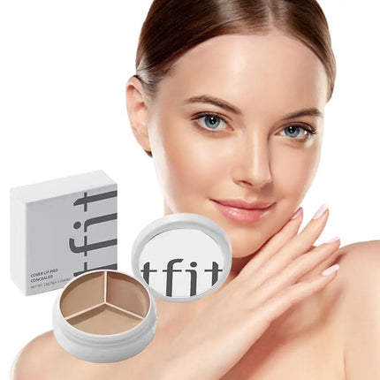 TFIT Three Color Concealer Precise Zoning Concealer Lasting Hydration Pre Makeup Lotion Invisible Pore Brightening Skin Cream