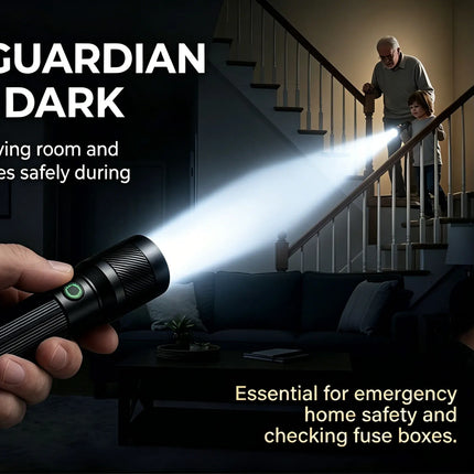 1200LM EDC Handheld Flashlight,USB-C Rechargeable Tactical Zoomable Torch,1000m Long Range,4 Modes for Outdoor Camping Emergency