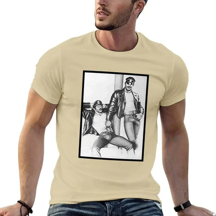 Vintage Tom of Finland - Frisky Duo T-Shirt vintage cute tops Men's t-shirts
