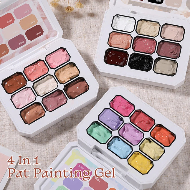 UR SUGAR 9 Colors Pat Painting Gel Nail 4 In 1 Semi Permanent Soak Off UV LED Nails Used For Gradient Stamping Pattern