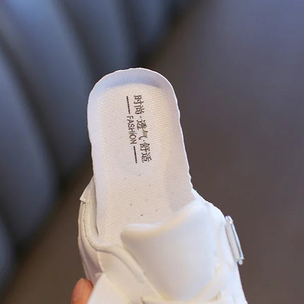 Tenis Sneakers Kids Spring/Autumn New Boys Girls Sports Shoes Casual Board Shoes Leather Soft Soled Children Small White Shoes