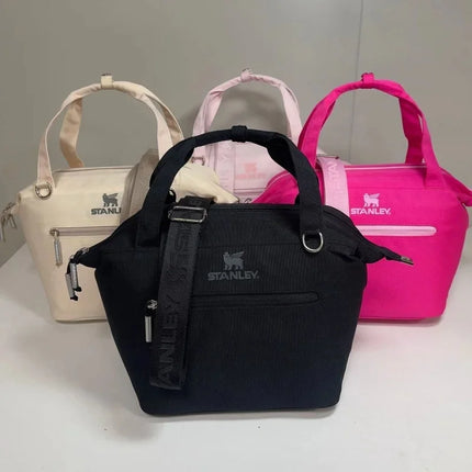New Woven Organ Lunch Bag Office Workers Portable High-Capacity Waterproof Portable Warm Bag Daily Collocation Girl Series