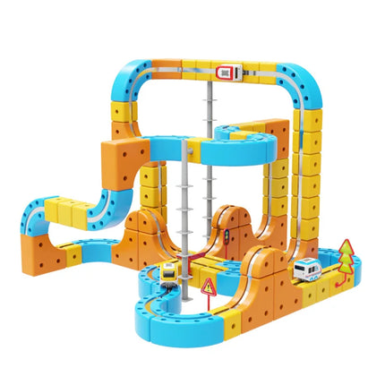 DIY Magic Transforming Magnetic Cube Track Set Electric Anti-Gravity High-Speed Train Model Toy Building Blocks Vehicle Track