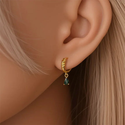 925 Sterling Silver Gold Pearl Hoop Earrings Pave Large Circular Shape Earring Gift for Women Jewelry Anniversary Wedding