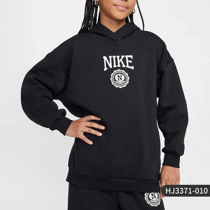 Nike genuine CLUB FLEECE Big Kids Casual Hooded Sweatshirt HJ3371-010