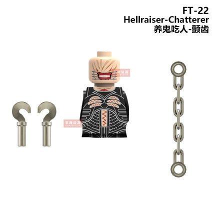 All Saints' Day Hellraiser Action Pinhead Deepthroat Figures MOC Building Blocks Celebrity Player  Bricks Toys For Kids Gifts