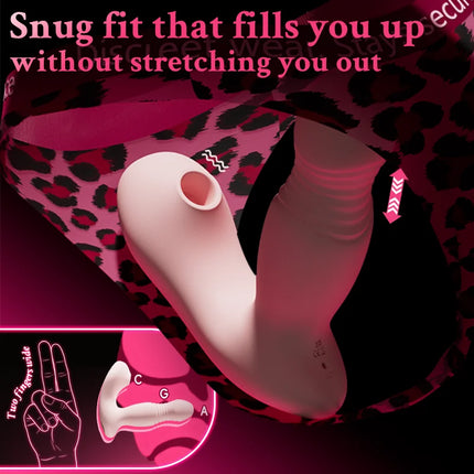 Vibrator Thrusting Dildo for Women G Spot Toy Clitoral Stimulator Sex Toys Vibrator with 9 Vibration 9 Sucking Heating Function