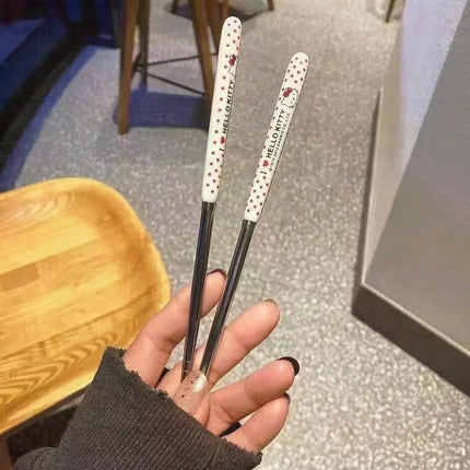 Cartoon Cute High Appearance Chopsticks Spoon Set stainless steel Student Office Worker Portable Tableware Travel