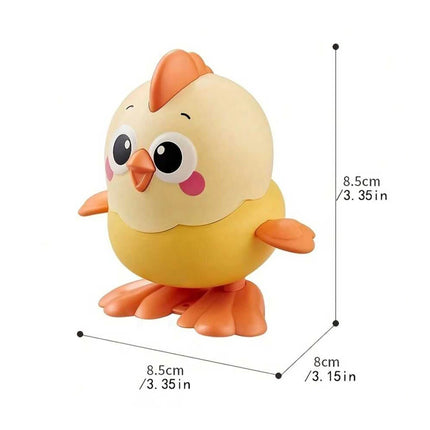 Novelty Clockwork Cartoon Jumping Chicken Toy,Interactive Crawling Toy for Kids,Durable and Fun,Birthday Baby Toy Gifts