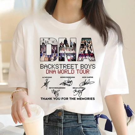 Backstreet Boys Classic Album Poster Graphic Print T-Shirt for Fans Men Women Crewneck Cotton New Fashion Oversized Casual Tops