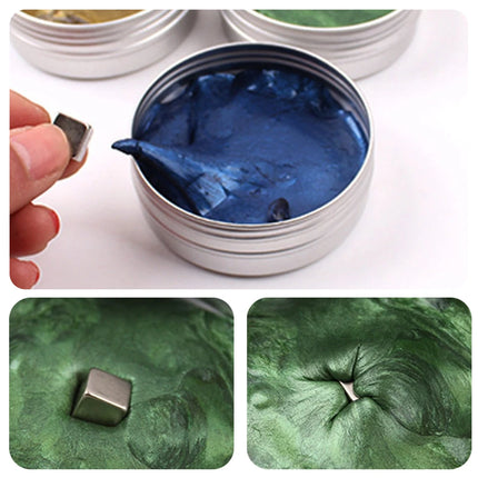 Colorful Ferrofluid Magnetic Slime Resin Bouncing Mud High Elastic DIY Playdough Toy for Kids