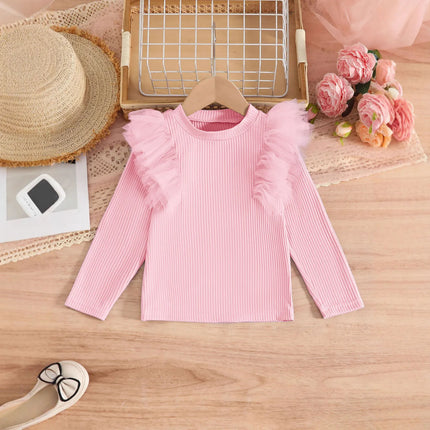 Toddler Girls Shirt Girls Comfortable And Breathable Long Sleeved Casual And Versatile Top T Shirt детская одежда