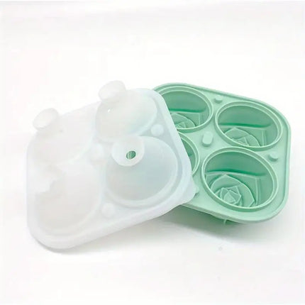1pc Whiskey Ice Ball Shaped Rose Flower Silicone Ice Tray - Perfect for Home-Made Ice Cubes and Cocktails