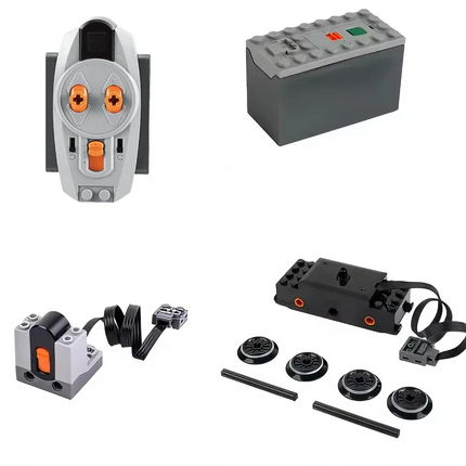 Moc Train Track Motor Technical Blocks Power Functions Parts Remote Control + AAA Battery Box Set PF Bricks DIY Toys Accessories