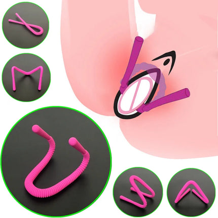 Silicone Labia Clamps Pussy Spreader G-spot Clitoris Stimulation Vagina Speculum Oral Sex Spread Vaginal Lips Sex Toy For Women