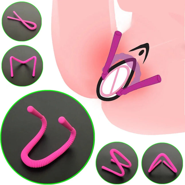 Silicone Labia Clamps Pussy Spreader G-spot Clitoris Stimulation Vagina Speculum Oral Sex Spread Vaginal Lips Sex Toy For Women