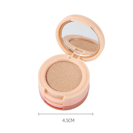 3 In 1 Blush Highlighter Palette Three-Layer All-In-One Powder Palette Pearly Blush Shiny Pearlescent