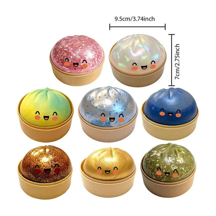 Simulation Flash Dumpling Pressure Ball Slow Rebound Soft Pinch Toy Anti Stress Relief For Office Home Decor And Birthday Gifts