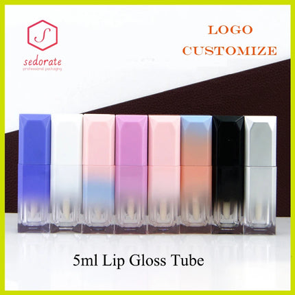 10/20/50/100pcs 5ml Plastic Lip Gloss Tube Lip Balm Refill Bottle Liquid Lipstick Tube With Brush Beauty Container DN2309031