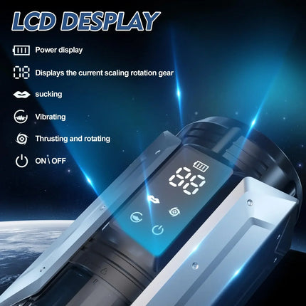 KUSHOR Automatic Male Masturbator 7 Thrusting Rotating Modes Mastubator Cup with LCD Display Sucking Pocket Pussy Man Sex Toys