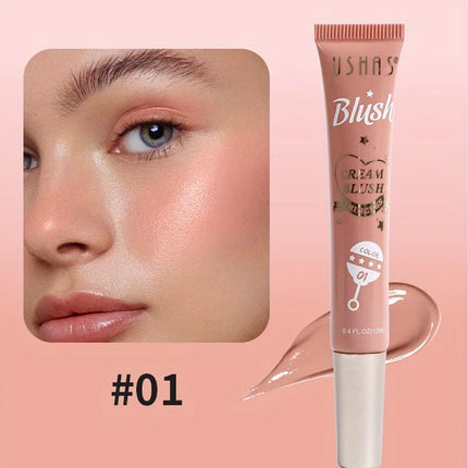 USHAS 4 Color Long-lasting Liquid Blush Facial Contouring Lightweight Soft Multi-Use Cream Blush Waterproof Facial Blush Stick