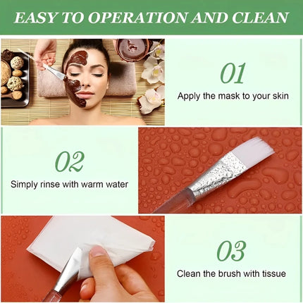 2/4/6/12pcs Facial Mask Brush Soft-head Facial Applicator Brush with Clear Plastic Handle for Spa & Salon Use Skin Care Tools