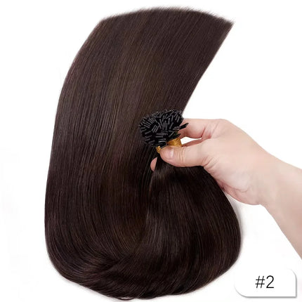 100% Human Hair for Women Straight Keratin Flat Tip Capsule High Quality Flat Tip Hair Extension Human Hair Natural 613# Ombre