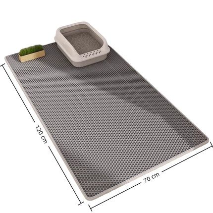 Cat Litter Mat Double Layer Pet Non Slip Big Pet Litter Box Filter MatWear Resistant Waterproof Anti-slip Cat Litter Mat