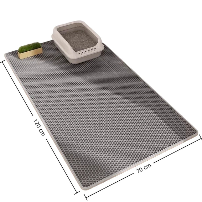 Cat Litter Mat Double Layer Pet Non Slip Big Pet Litter Box Filter MatWear Resistant Waterproof Anti-slip Cat Litter Mat