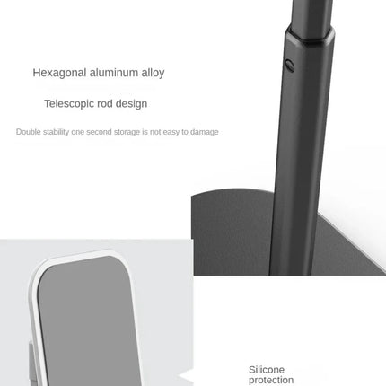 Desktop Phone Holder Tablet Stand For Ipad Phones Universal Bracket Telescopic Adjustable Height Angle Metal Live Support