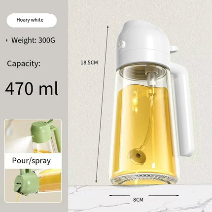 Press Type Glass Oil Spray Oil Bottle Spray Oil Dispenser Oil Jar BBQ Kitchen Baking Roasting Picnic Kitchen Tool Glass Oil Spra