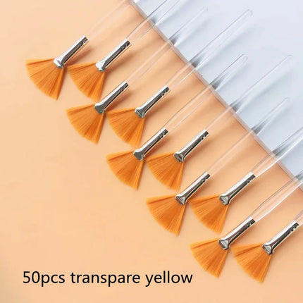 10/20/50pcs Durable Soft Fan Brush for Facials Makeup Applicator, Oil Control Facial Brush Cream Blending Salon Makeup Tools Kit