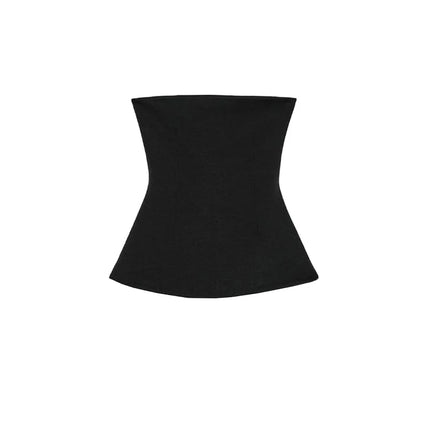 Spring New Women's Design Slim Fit Double Cloth Wrap Chest Sleeveless Top Simple Sleeveless Commute Regular Length Pure Color