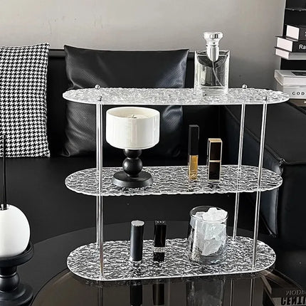 2-3Layers Acrylic Desktop Storage Rack Water Cup Perfume Bathroom Table Top Cosmetics Storage Jewelry Display Frame Organizer
