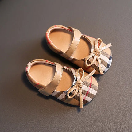 NEW Classic Winter Princess Shoes Baby Soft-solar Toddler Shoes Girl Children Plate Cloth Single Shoes 0-3 Years Old Bow Sandals