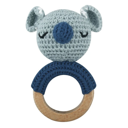 1Pc Baby Wooden Teether Crochet Rattle Toy BPA Free   Rattle Baby Mobile Gym Newborn Stroller Educational Toys Dropshipping